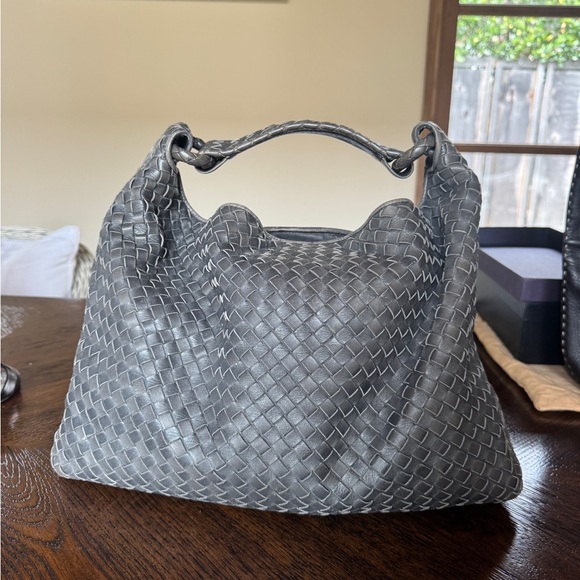 Bottega Veneta Handbags - Bottega Veneta Sloane Hobo Intrecciato Nappa Medium